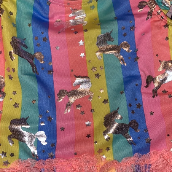 3T Unicorn bathing suit with tutu attached NWT bright colors girls - Picture 6 of 7